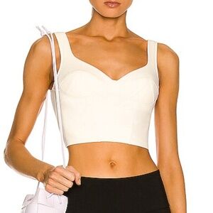 NWOT Ernest Leoty Jade Cropped Bustier Corset Wide Strap Top MED $198 Retail